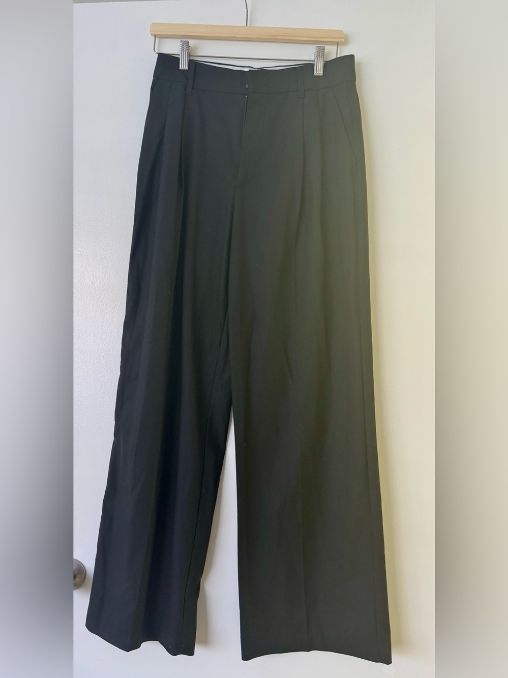 Zara Black Wide-Leg Dress Pants
